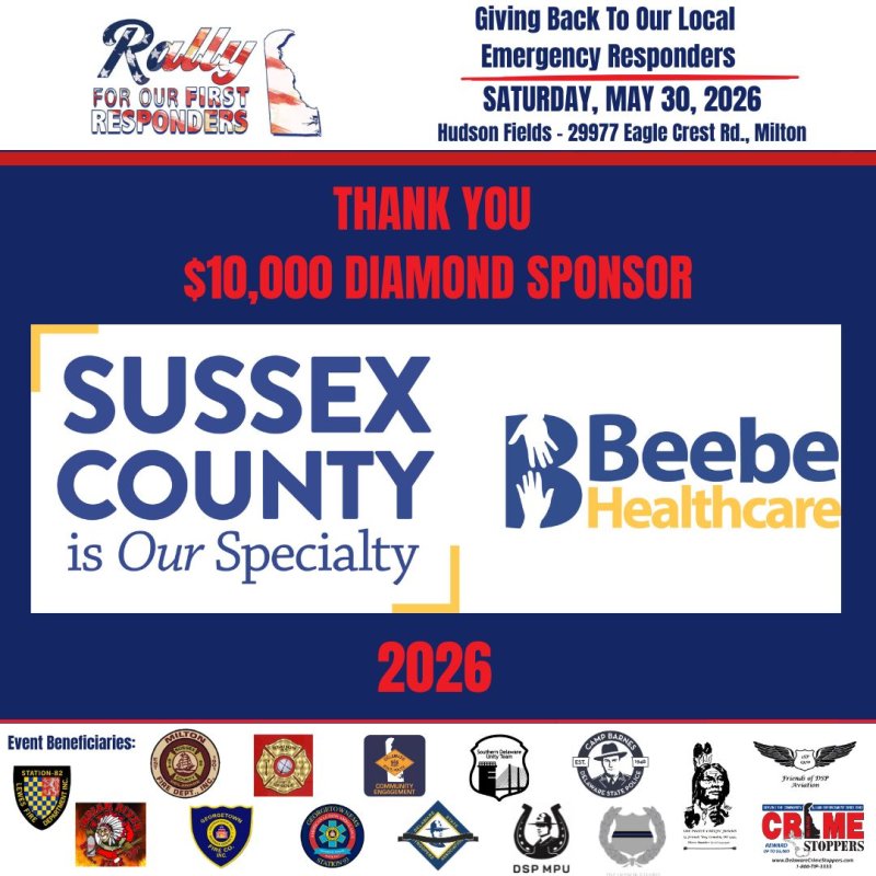 Thank you Beebe Healthcare for your continued Support!